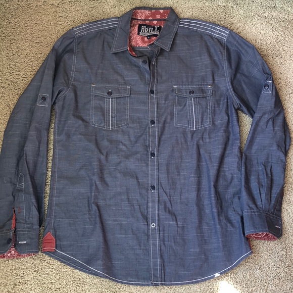 Forever 21 Shirts Drill Clothing Company Western Chambray Shirt